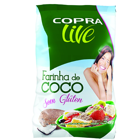 Farinha de coco, Copra, R$ 18 (400 g)