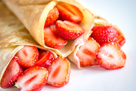 Crepe de morango low carb