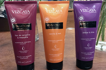 Nova linha de hidratante corporal Sensations Colletion Viscaya