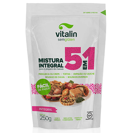 Mistura 5 em 1 Integral sem glúten Vitalin