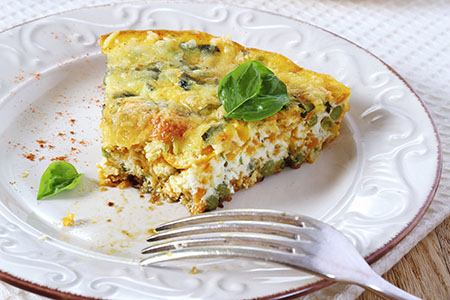 omelete de vegetais ao forno