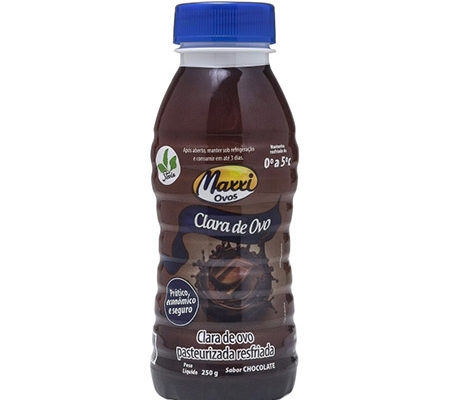 Clara de ovo sabor chocolate pronta para beber MaxxiOvos